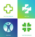 set of logo design template in bright gradient vector image vector image