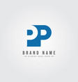 initial letter pp logo - simple business vector image