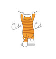 cartoon cute cat pet funny character with slogan vector image vector image
