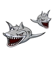 gray shark mascot vector image vector image