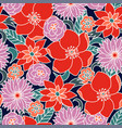seamless pattern with simple flowers floral print vector image