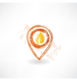 guide mark fire grunge icon vector image vector image