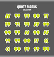 quotation marks collection green quotes vector image