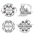 set poker emblems vector image
