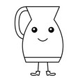 kitchen teapot kawaii character vector image