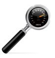 speedometer in magnifier vector image vector image