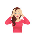 stressed woman vector image vector image
