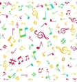 abstract music colorful notes seamless pattern vector image vector image