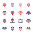 collection american shield design logos vector image