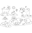 coloring farm animals vector image