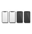 3d realistic touch screen smartphone blank vector image