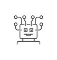 ai robot head artificial intelligence concept vector image