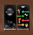 design menu for cocktail bar in corporate vector image