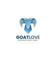 logo goat love gradient colorful style vector image vector image