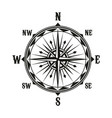 Vintage travel compass navigation with wind rose Vector Image