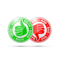Bad thumbs down icon Royalty Free Vector Image