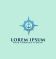 nautica compass logo design concept template vector image