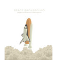 space ship taking off isolated vector image