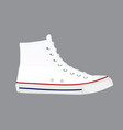 white canvas shoes vector image