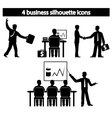 business people silhouette vector image