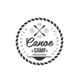 canoe camp emblem design vector image