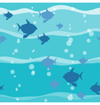 fish in wave seamless pattern vector image