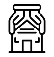 house insurance icon outline style vector image