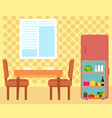 cozy kitchen room interior vector image vector image