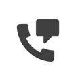 speech bubble from handset vector image vector image