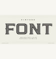 vintage style font alphabet letters western logo vector image vector image
