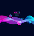 abstract colorful wave on black background vector image vector image