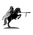knight with a spear vector image