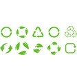 circular arrows set recycle and ecology icons vector image