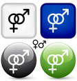 male female buttons vector image vector image
