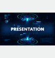 sky-fi technology futuristic circle hologram vector image