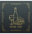 decorative gold banner wine design vector image
