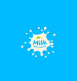 fresh milk splash icon white blot drop vector image vector image