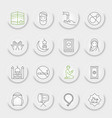 ramadan line icon set vector image vector image