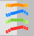 set of flat isolated colored ribbons and banners vector image