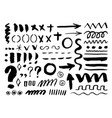 arrows dividers and borders elements hand drawn vector image