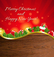 happy xmas border vector image vector image