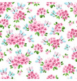 seamless pattern with little pink flowers vector image vector image