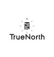 true north compass logo idea vector image