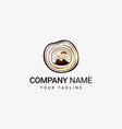 wood logo template vector image vector image