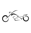 black silhouette of a motorcycle vector image