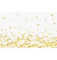 falling from top a lot gold coins vector image