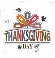 happy thanksgiving day vector image