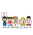 i love you vector image