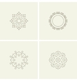 abstract flower elements vector image