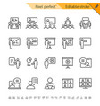 business presentation thin icons pixel perfect vector image